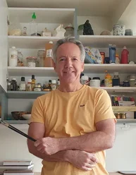 Robert Walker, Elevate member of The Hub, in his studio