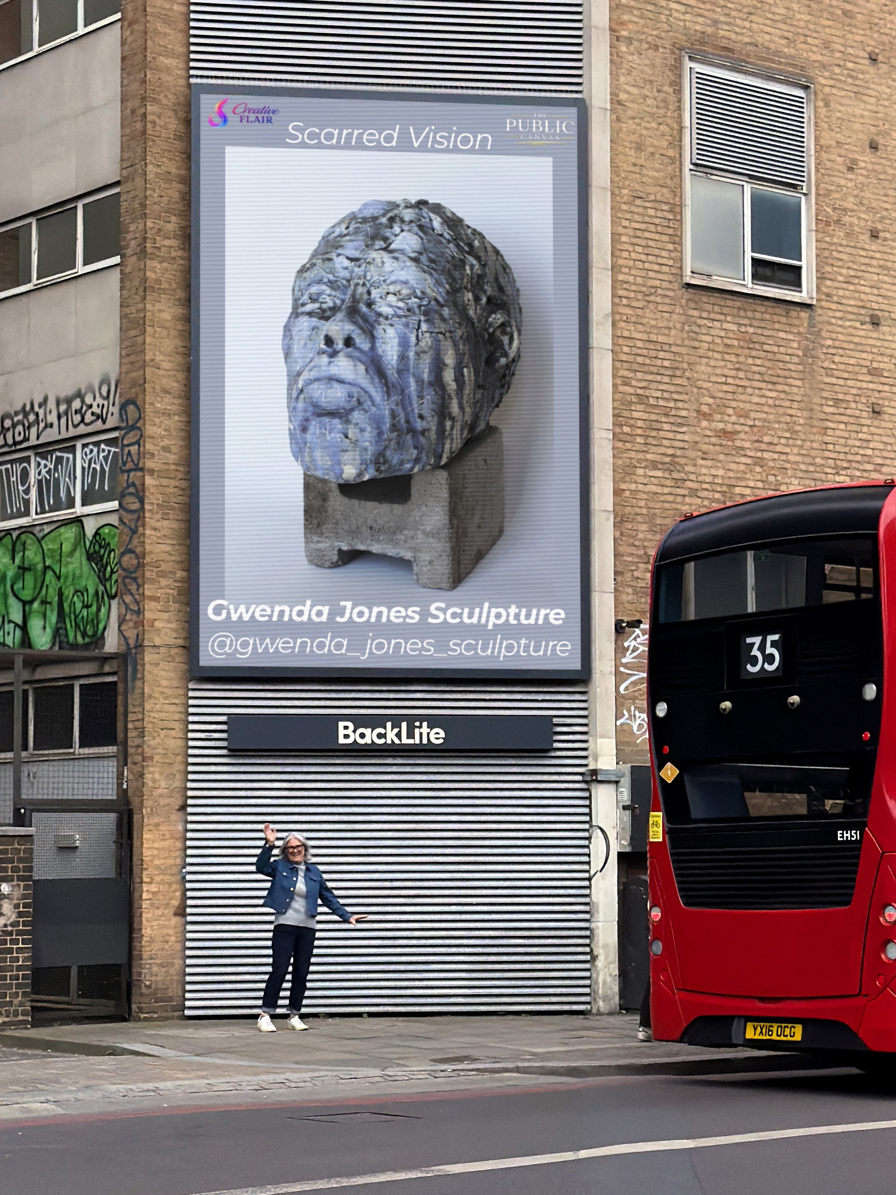 The Shoreditch Showcase, billboard view from the street, May 2026