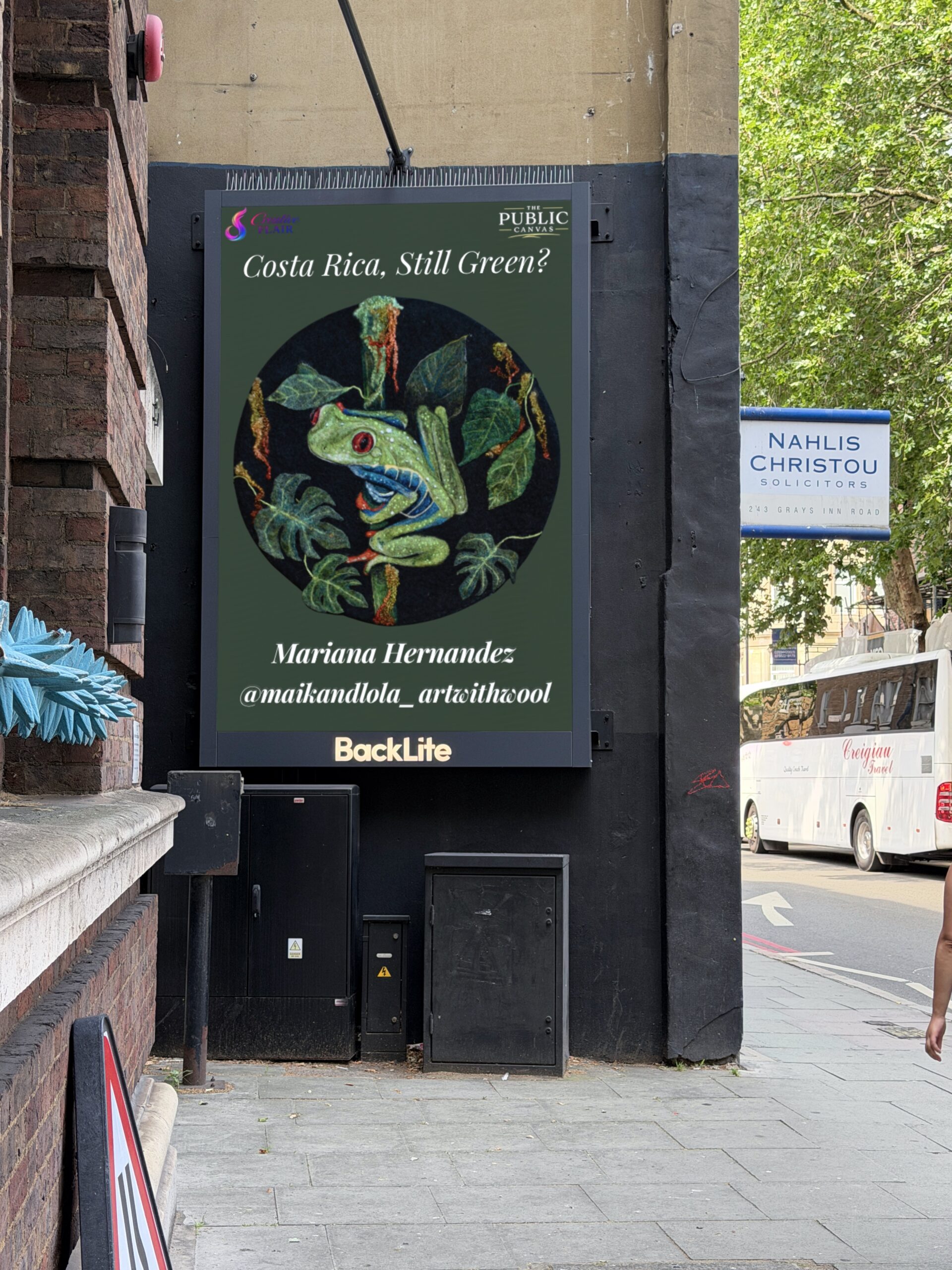 The King's Cross Showcase, artwork on a digital billboard at King's Cross, 26 June 2026