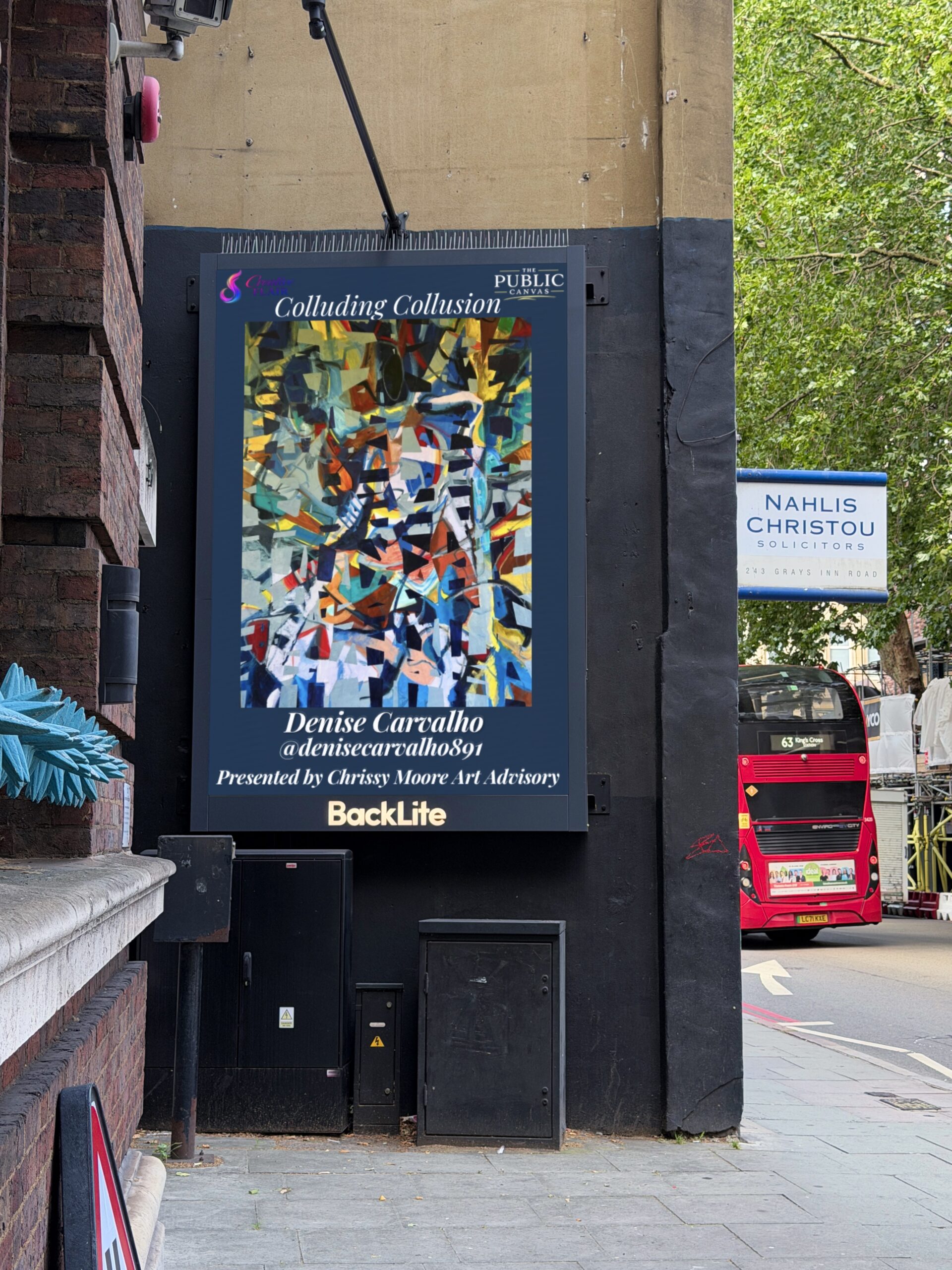 The King's Cross Showcase, work rotating on the King's Cross billboard, June 2026