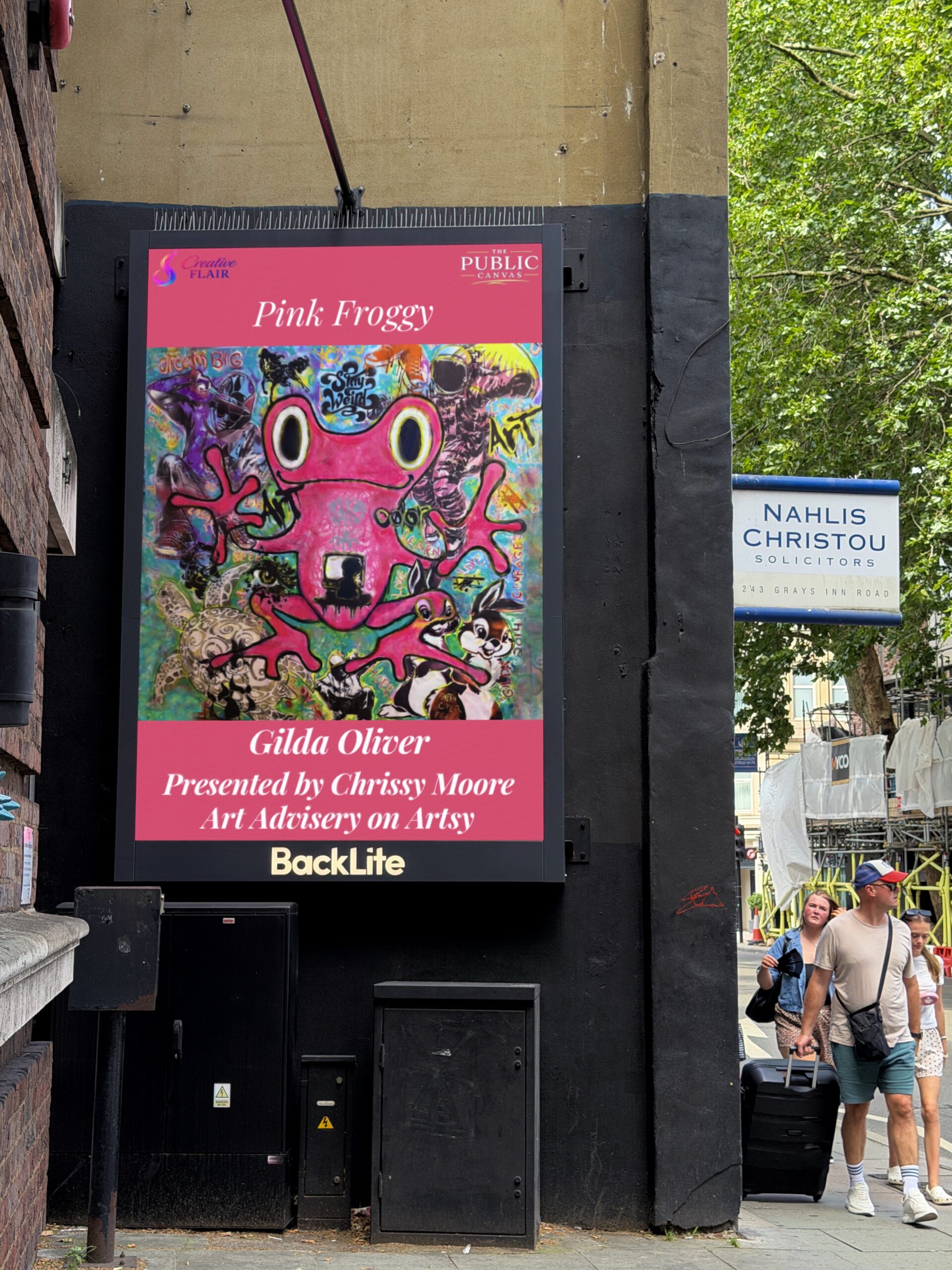 The King's Cross Showcase, artwork on the billboard at King's Cross, June 2026