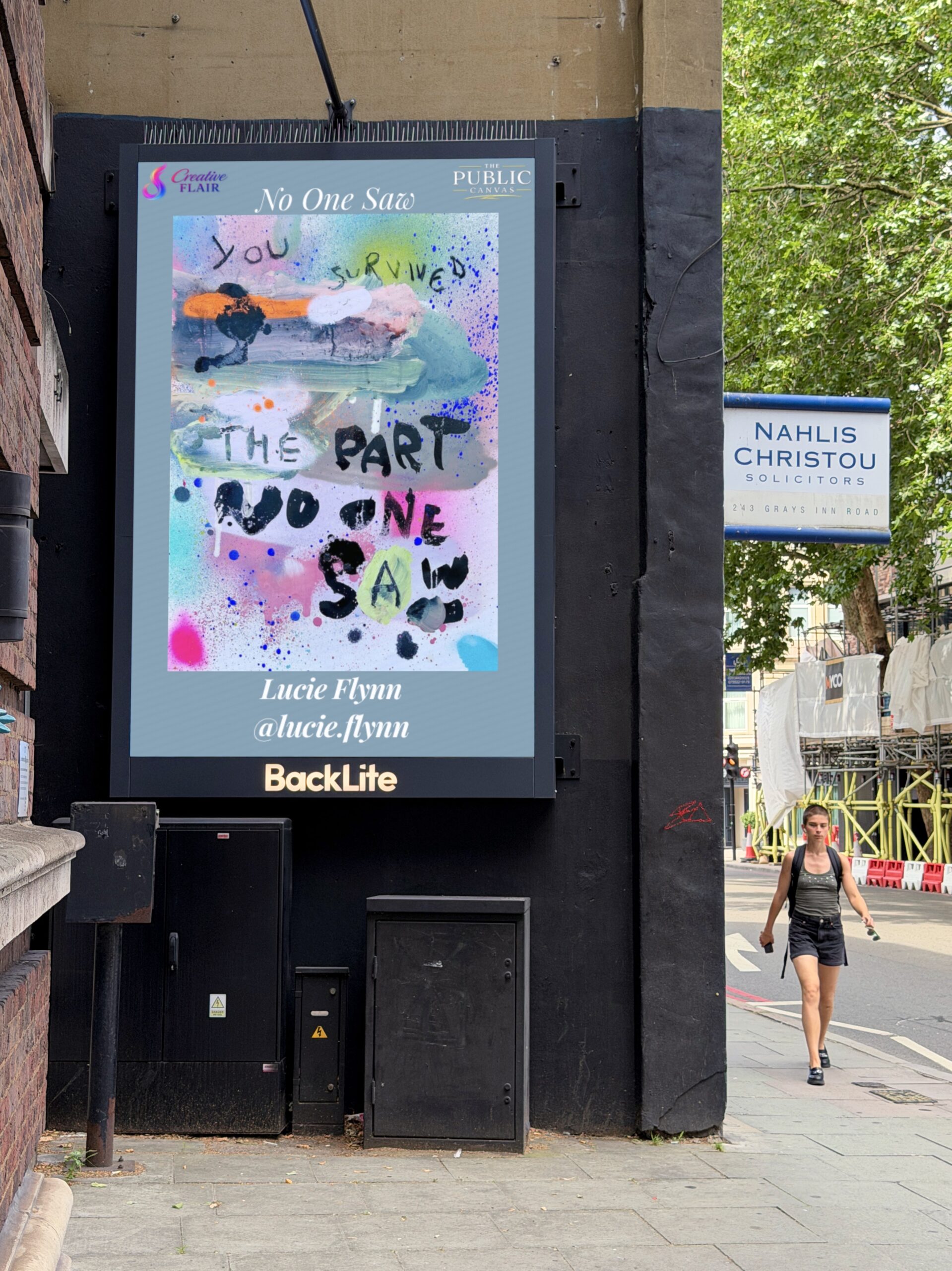 The King's Cross Showcase, artwork on a digital screen at King's Cross, June 2026