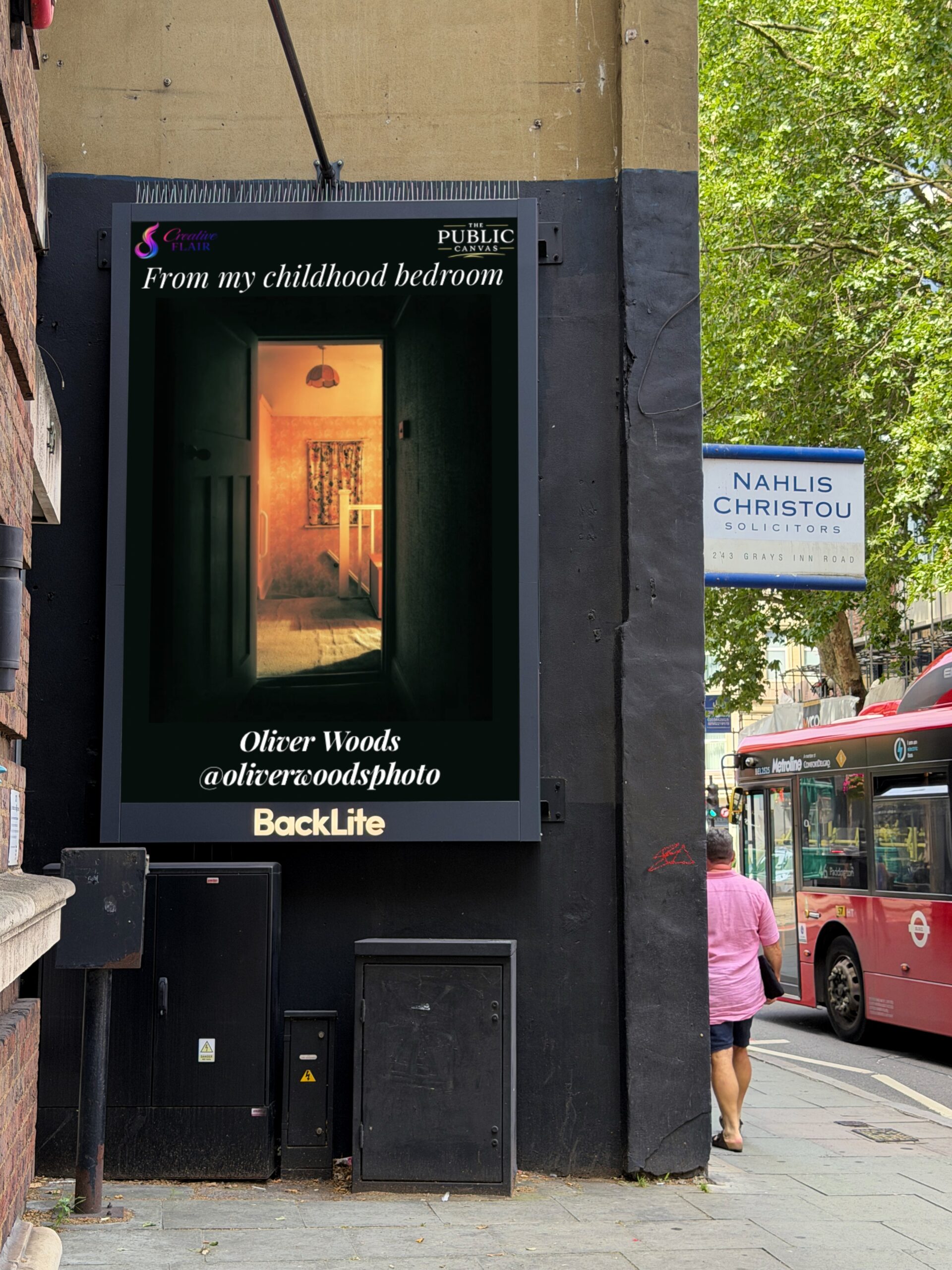 The King's Cross Showcase, artwork rotating on screen at King's Cross, June 2026