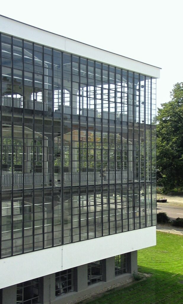 The Bauhaus movement building in Dessau designed by Walter Gropius