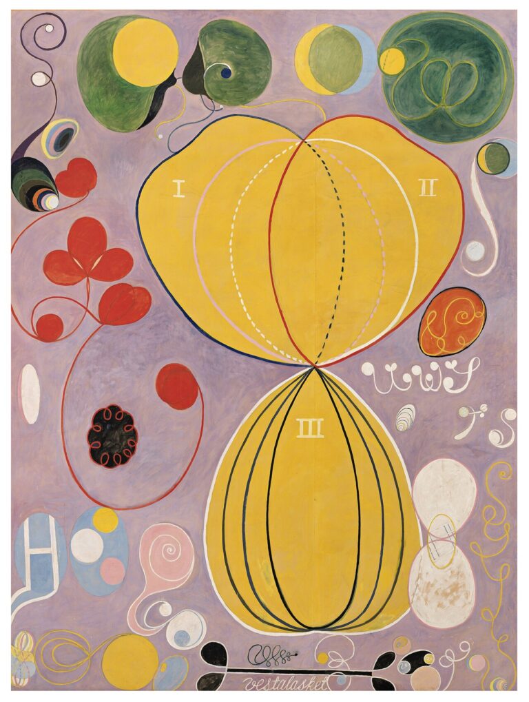 Hilma af Klint, The Ten Largest No. 7, Adulthood, 1907, an early abstract painting