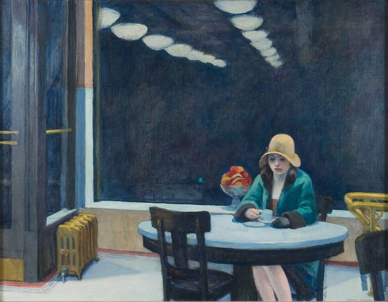 Edward Hopper's Automat, 1927, an early study of the solitude behind the Nighthawks painting meaning