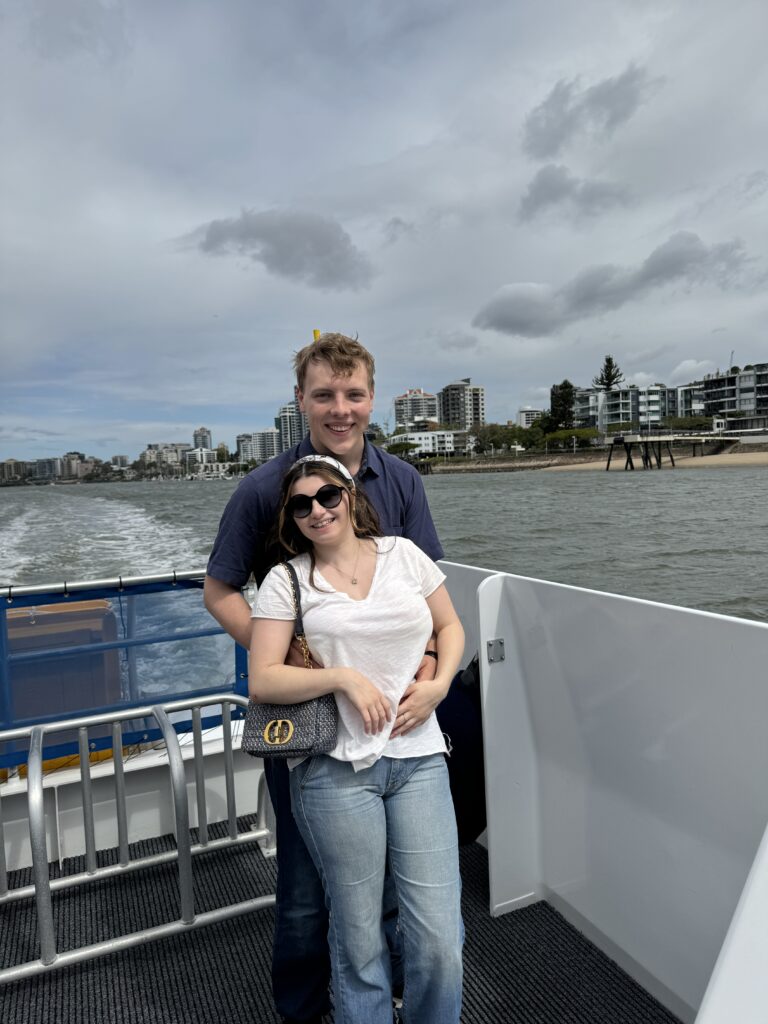 James Carter on a ferry ride in Queensland, Australia