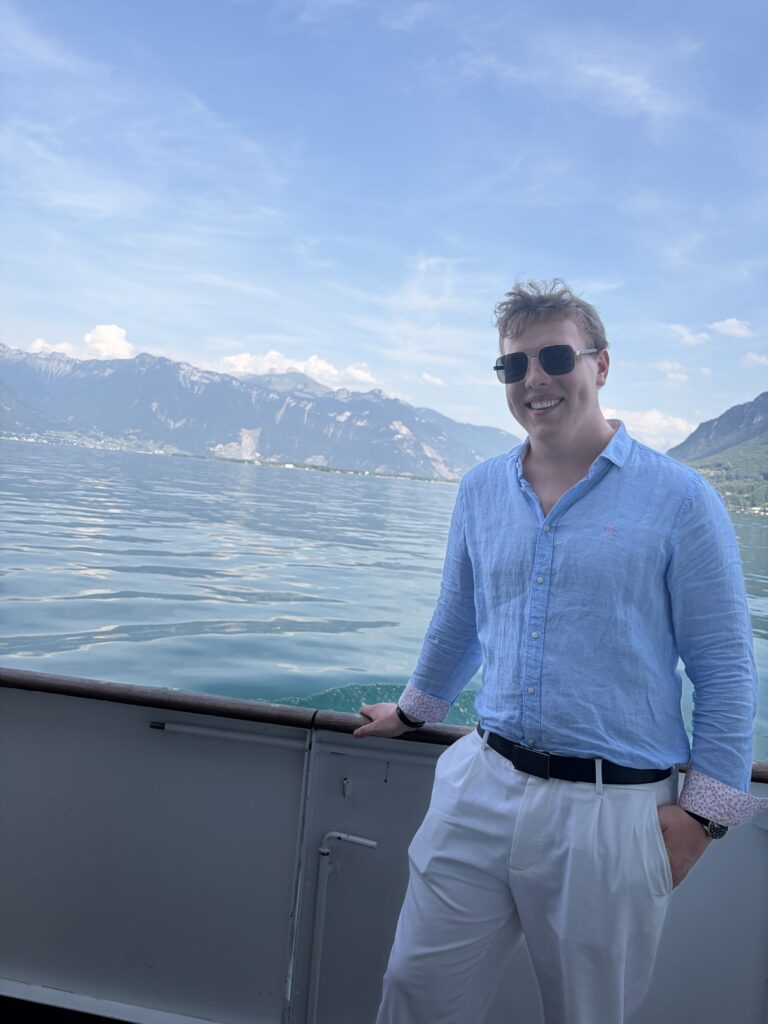 James Carter on a Lake Geneva cruise