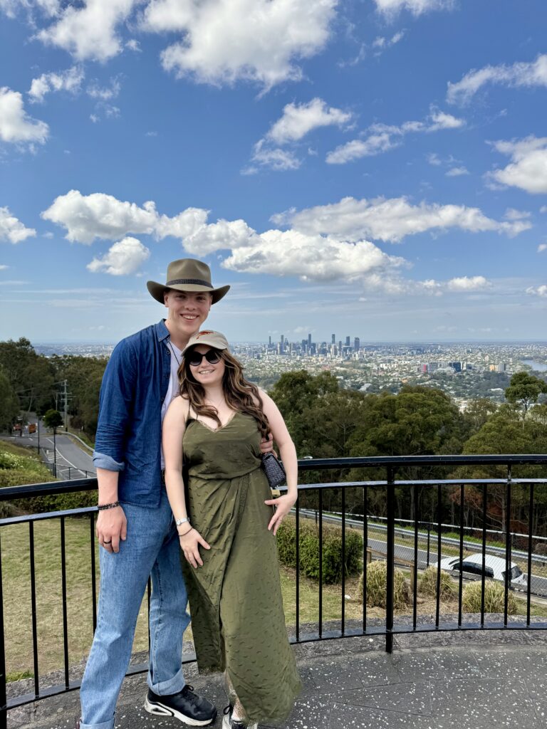 James Carter at a lookout over Brisbane, Australia