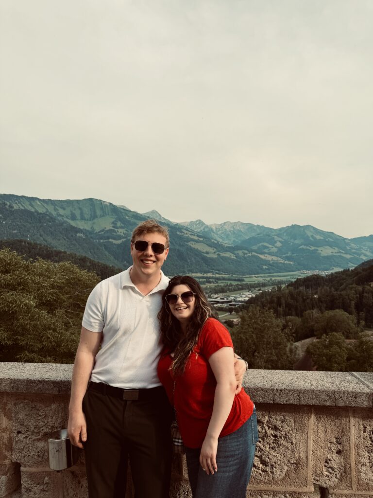 James Carter with a mountain view in Gruyères, Switzerland