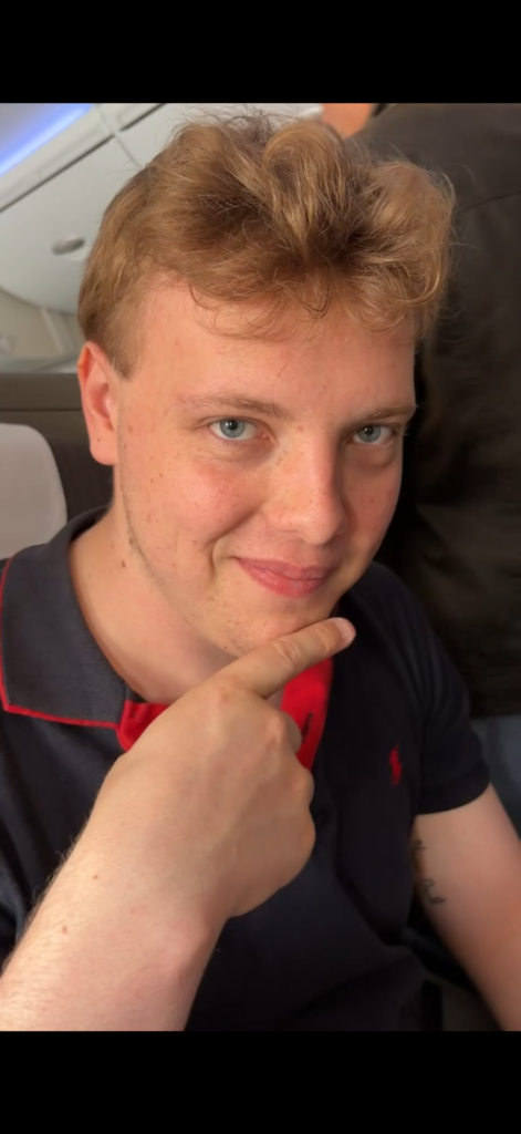James Carter on a plane