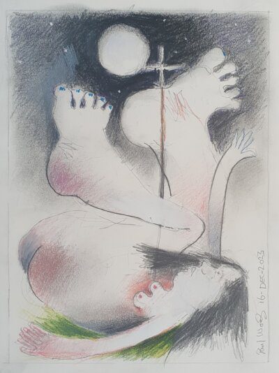 11 Female Worshiping Moon and Cross. REMOVED FROM BINDER