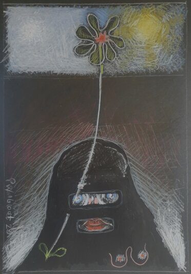 19 Woman wearing Burka with Flower