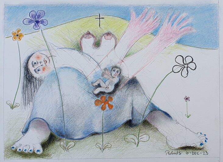 7 Mother and Child with Orange Flower REMOVED FROM BINDER