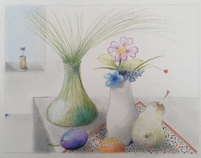 8 Still Life with Green Vase. REMOVED FROM BINDER