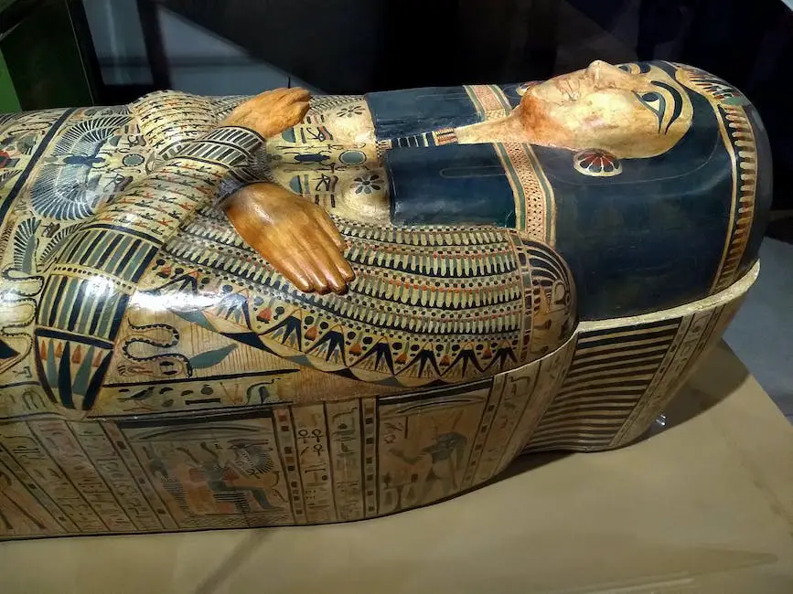 Ancient Egyptian art depicting hieroglyphics, sculptures, and murals