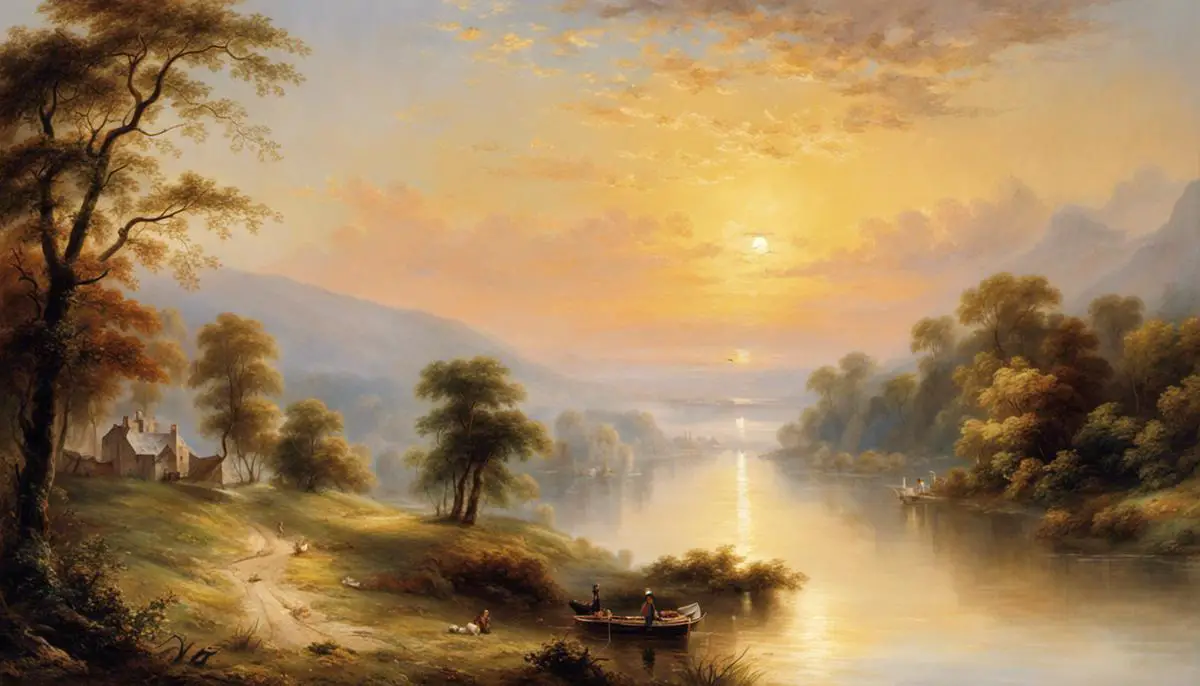 An image showcasing the scenic beauty of Turner's romantic landscapes.